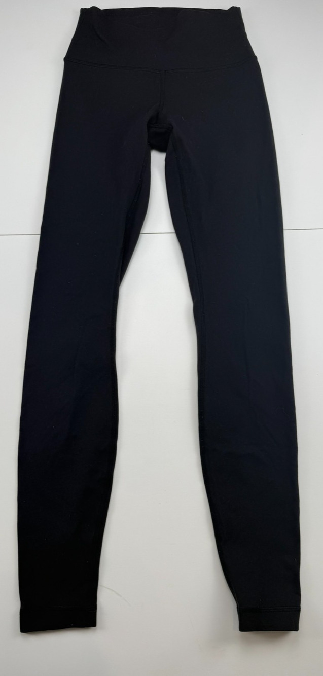 Lululemon Womens 8 Black High Rise Leggings 28" Full Length Yoga Pants